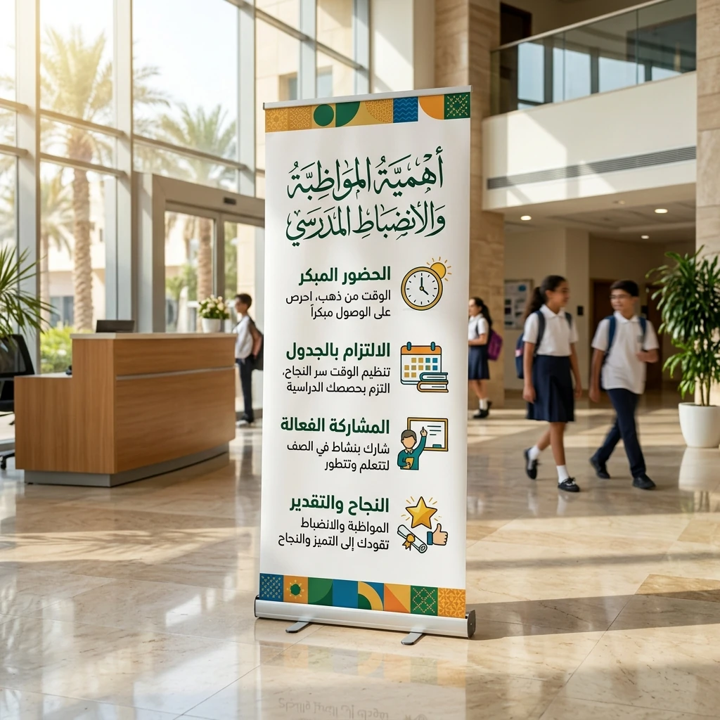 تصميم لوحة أهمية المواظبة