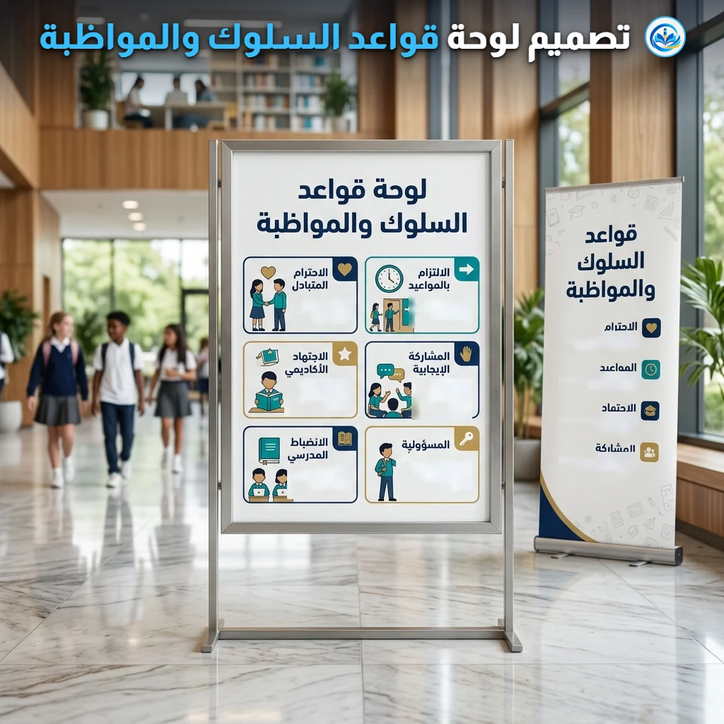تصميم لوحة قواعد السلوك