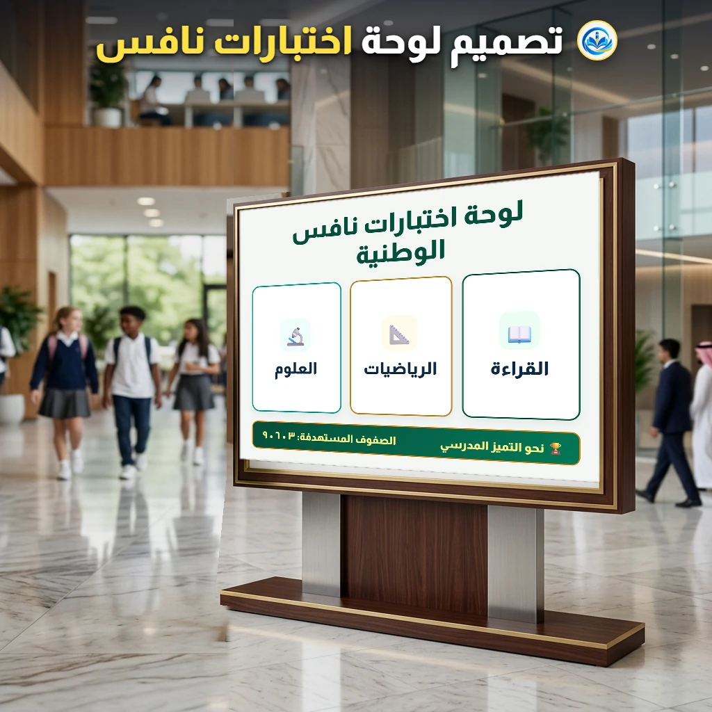 تصميم لوحة اختبارات نافس