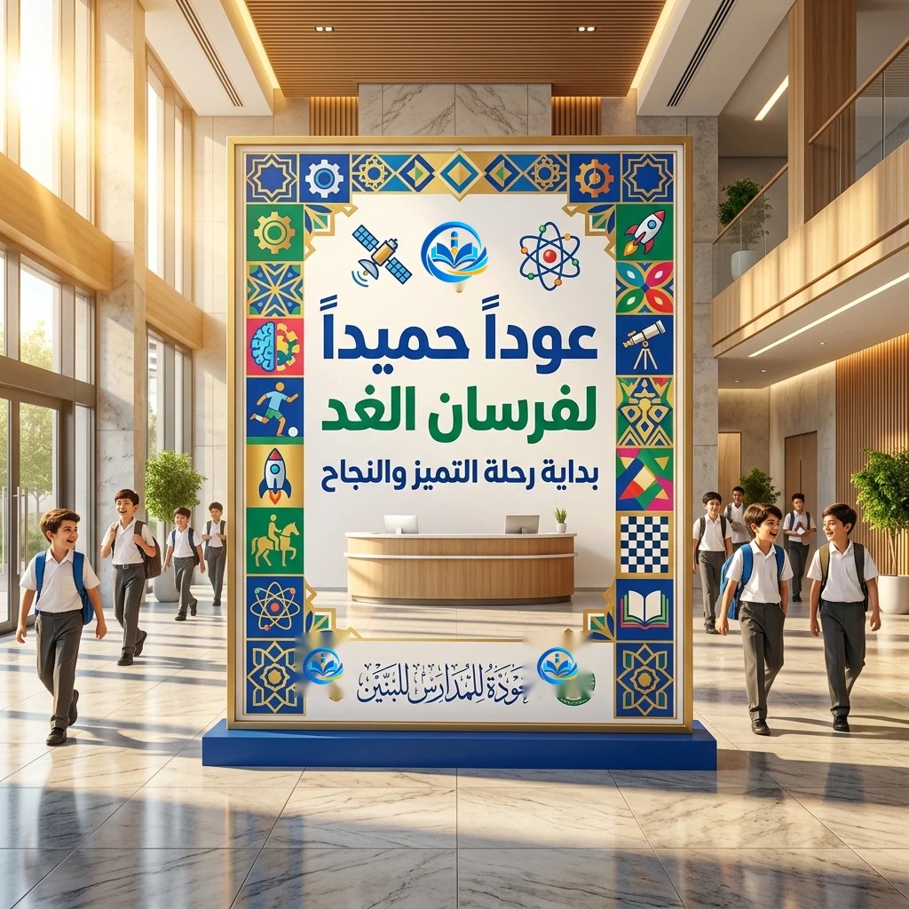 تصميم العودة للمدارس للبنين