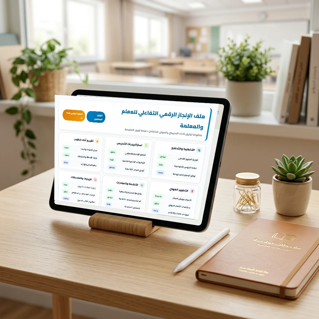 ملف الإنجاز الرقمي التفاعلي للمعلم والمعلمة