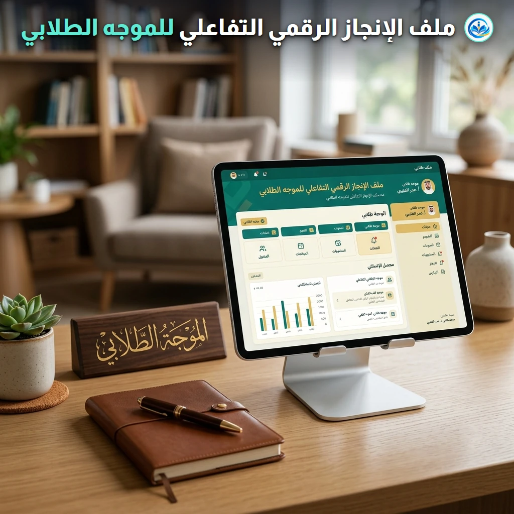 ملف الإنجاز الرقمي التفاعلي للموجه الطلابي