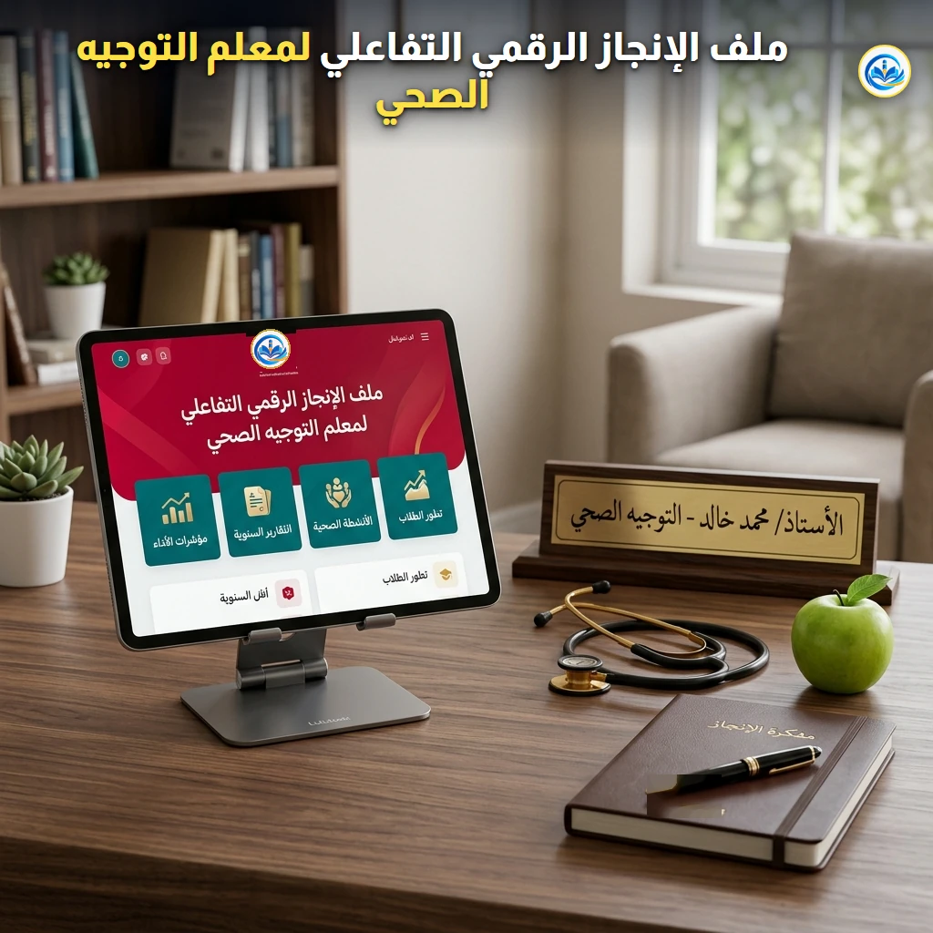 ملف الإنجاز الرقمي التفاعلي لمعلم التوجيه الصحي